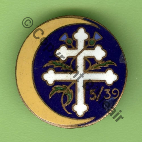 A1431  1933.38 A1431NH BR.120 5eDRILLE ISOLEE ALEP 39eESC LEVANT  A.AUGIS LYON 2Li Bol fenetre Dos lisse Src.Y.GENTY 209Eur(x4) 